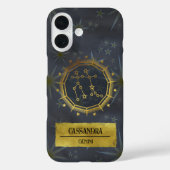Coques Case-Mate iPhone Gemini Dark Zodiac Astrologie : Noir & Or (Verso)