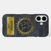 Coques Case-Mate iPhone Gemini Dark Zodiac Astrologie : Noir & Or (Verso (horizontal))