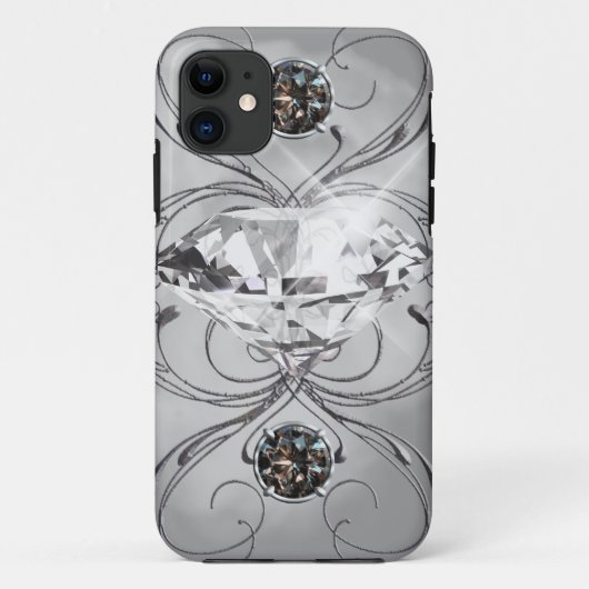 Coques Case-Mate iPhone Gemme noire et blanche (Dos)