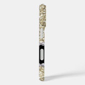 Coques Case-Mate iPhone Gemmes de Parties scintillant d'or avec nom et mon (Verso / Droite)