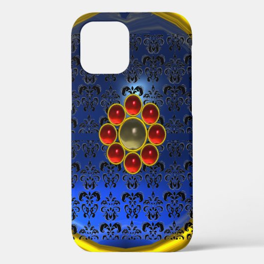 Coques Case-Mate iPhone GEMSTONE ROUGE MON Bleu Bleu CLAIR Damas (Verso)