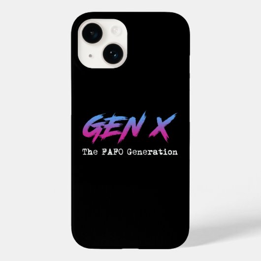 Coques Case-Mate iPhone Gen X - The FAFO Generation (Verso)