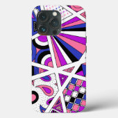 Coques Case-Mate iPhone Genderfluide Fierté Zen Doodle Abstrait Moderne (Verso)