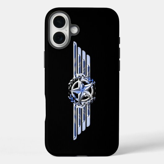 Coques Case-Mate iPhone Général Air Pilot Chrome Comme Star Wings Black (Verso)