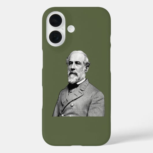 Coques Case-Mate iPhone Général ⚔️ 🎩 Robert E. Lee Army Green (Verso)