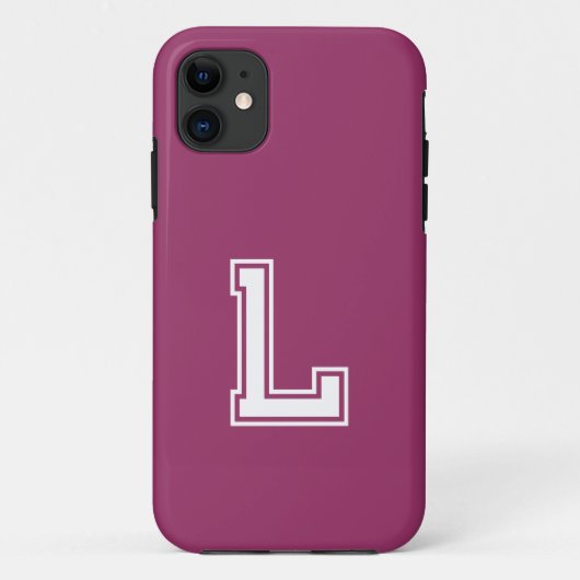 Coques Case-Mate iPhone Générer une couleur solide | Monogramme minimal (Dos)