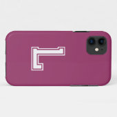 Coques Case-Mate iPhone Générer une couleur solide | Monogramme minimal (Dos (Horizontal))