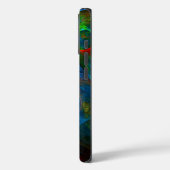 Coques Case-Mate iPhone Genèse Bleu Art Abstrait (Verso / Gauche)