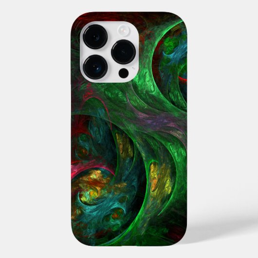 Coques Case-Mate iPhone Genesis Green Art Abstrait (Verso)