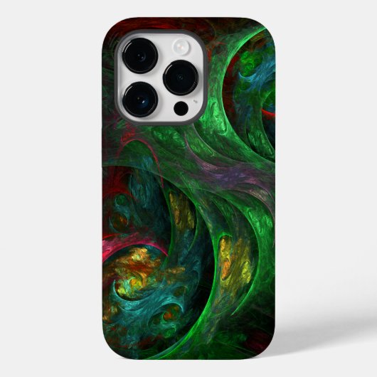 Coques Case-Mate iPhone Genesis Green Art Abstrait (Verso)