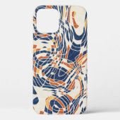 Coques Case-Mate iPhone Géo Abstraite, motif topographique sans couture. (Verso)