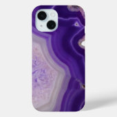 Coques Case-Mate iPhone Géode Agate Violet Personnalisé (Verso)