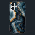 Coques iPhone 16 Géode d'Agate avec or et marbre bleu marine<br><div class="desc">iPhone 16 coque avec un design géode agate époustouflant avec des accents bleu marine et doré,  ajoutant une touche de luxe et d'élégance à votre appareil.</div>