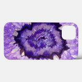 Coques Case-Mate iPhone Géode d'agate violet tombé (Verso (horizontal))