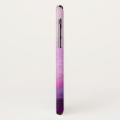 Coques Case-Mate iPhone Géode de géode monogramme violet (Dos/Gauche)