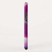 Coques Case-Mate iPhone Géode de géode monogramme violet (Dos/Droite)