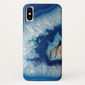 Coques Case-Mate iPhone Géode Sapphire Blue Agate (Dos)