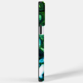 Coques Case-Mate iPhone Géode vert Abstrait, pierre verte (Verso / Droite)