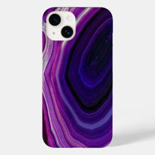 Coque Pour iPhone 14 Géode Violet Tourbillonnant Tombé