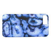 Coques Case-Mate iPhone Géodes Agate Quartz Bleu (Dos (Horizontal))