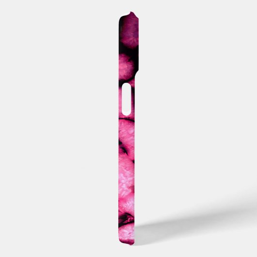 Coques Case-Mate iPhone Géodes d'âge à quartz rose motif abstrait (Verso / Droite)