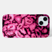 Coques Case-Mate iPhone Géodes d'âge à quartz rose motif abstrait (Verso (horizontal))