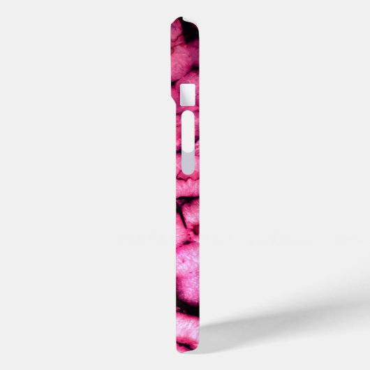 Coques Case-Mate iPhone Géodes d'âge à quartz rose motif abstrait (Verso / Gauche)