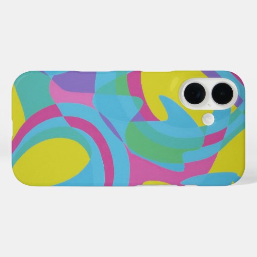 Coques Case-Mate iPhone Geometric Blue and Green Phone Case (Verso (horizontal))