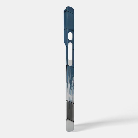 Coques Case-Mate iPhone Geometric Blue & White Chevron Hexagon Phone Case (Verso / Gauche)