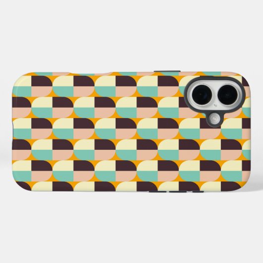 Coques Case-Mate iPhone Geometric pattern with overlapping half-circles (Verso (horizontal))