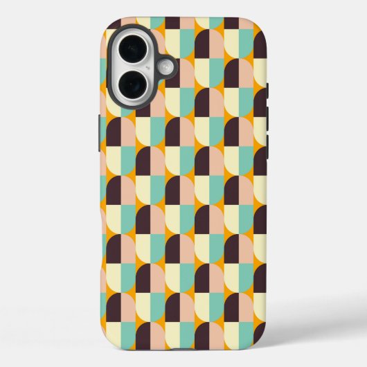Coques Case-Mate iPhone Geometric pattern with overlapping half-circles (Verso)