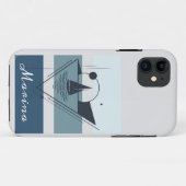 Coques Case-Mate iPhone Geometric Sailboat Modern Art Personalized (Dos (Horizontal))