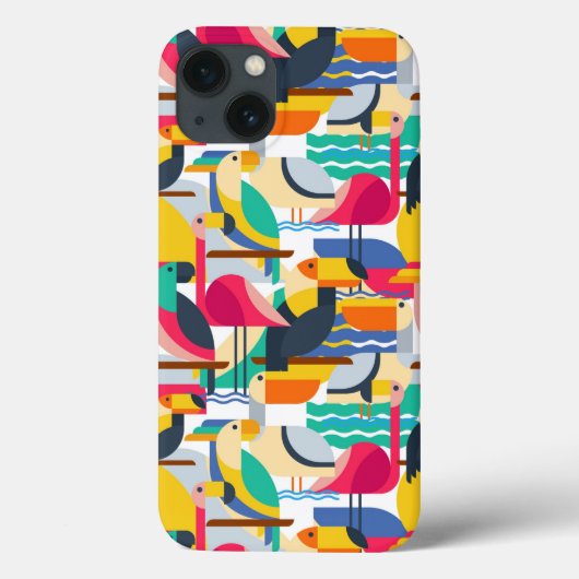 Coques Case-Mate iPhone Géometric Tropical Birds (Verso)