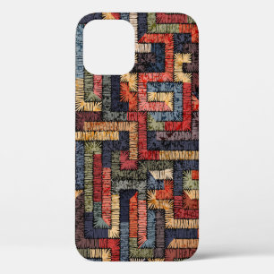 Case-Mate iPhone Case Géométrie brodée, texture ethnique