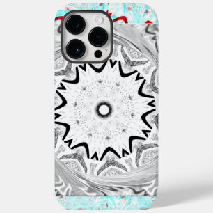 Coque Pour Pour iPhone 14 Pro Max Géométrie en cyan rose africain