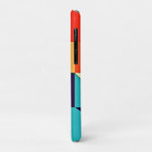 Coques Case-Mate iPhone Géométrie moderne colorée (Dos/Gauche)