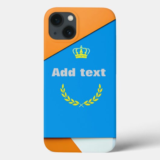 Coques Case-Mate iPhone Géométrie Moderne Symbole Bleu Orange Style Abstra (Verso)