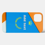 Coques Case-Mate iPhone Géométrie Moderne Symbole Bleu Orange Style Abstra (Verso (horizontal))