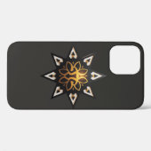 Coques Case-Mate iPhone 🌟 Géométrie Sacrée Mandala - Étoile dorée intempo (Verso (horizontal))