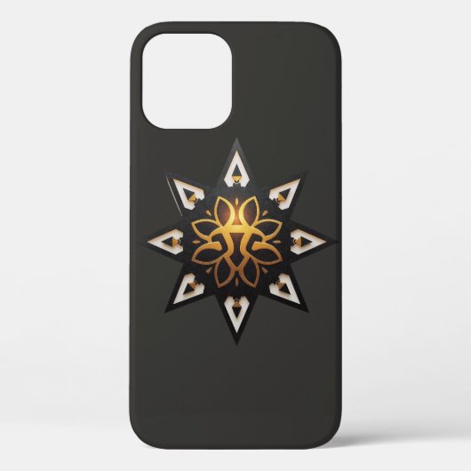 Coques Case-Mate iPhone 🌟 Géométrie Sacrée Mandala - Étoile dorée intempo (Verso)