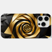Coques Case-Mate iPhone Géométrie spirale dorée (Verso (horizontal))