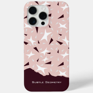 Coque iPhone 15 Pro Max Géométrie subtile : Étoiles et Triangles – Rose