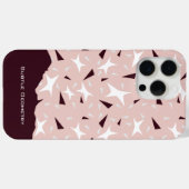 Coques Case-Mate iPhone Géométrie subtile : Étoiles et Triangles – Rose (Verso (horizontal))