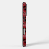 Coques Case-Mate iPhone Géométrique 3D en rotation spirale rouge (Verso / Droite)