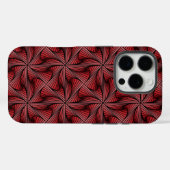 Coques Case-Mate iPhone Géométrique 3D en rotation spirale rouge (Verso (horizontal))