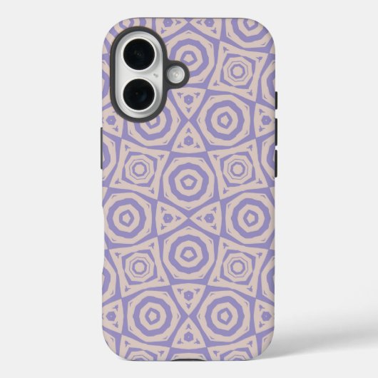 Coques Case-Mate iPhone Géométrique Abstrait Violet et Crème (Verso)