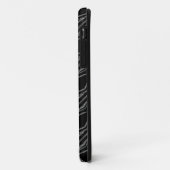 Coques Case-Mate iPhone Géométrique argenté noir nommé fait sur commande (Dos/Gauche)