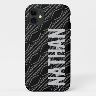 Etui iPhone Case-Mate Géométrique argenté noir nommé fait sur commande