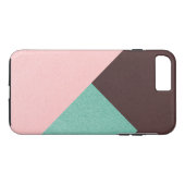 Coques Case-Mate iPhone Géométrique Brown vert et rose Personnalisé (Dos (Horizontal))
