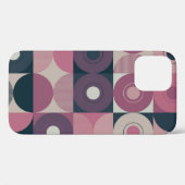 Coques Case-Mate iPhone Géométrique du milieu du siècle : motif abstrait e (Verso (horizontal))